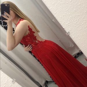 Red prom dress